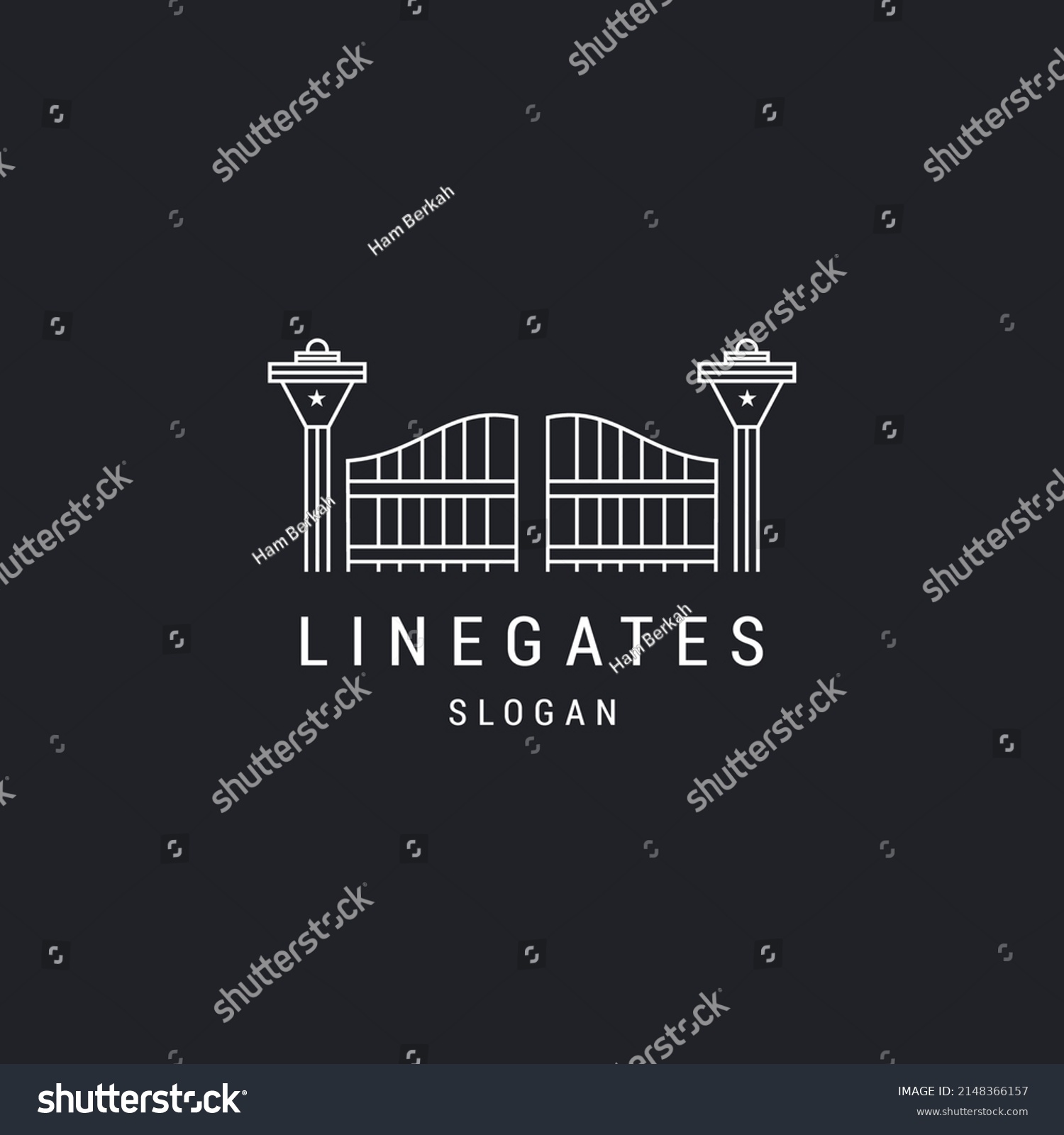 Gates Logo Icon Design Template Vector Stock Vector (Royalty Free
