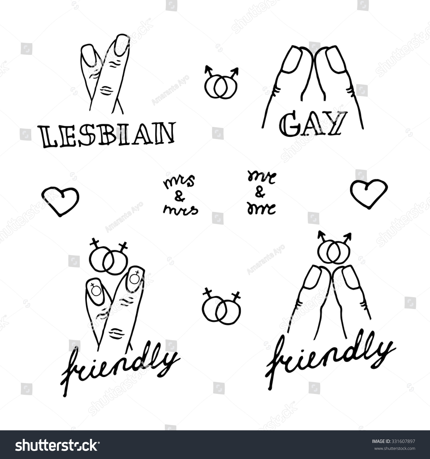 Lesbian Hand Sign 73