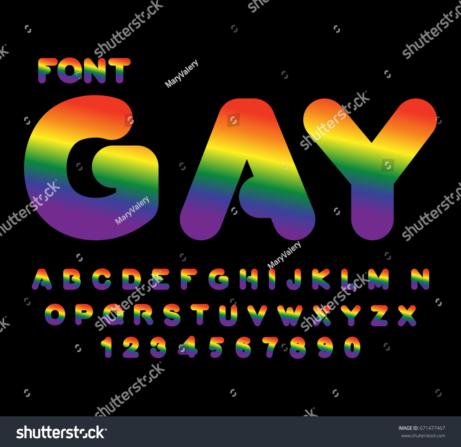 Gay Font Rainbow Letters Lgbt Alphabet Vector De Stock Libre De Regalías 671477467 6438