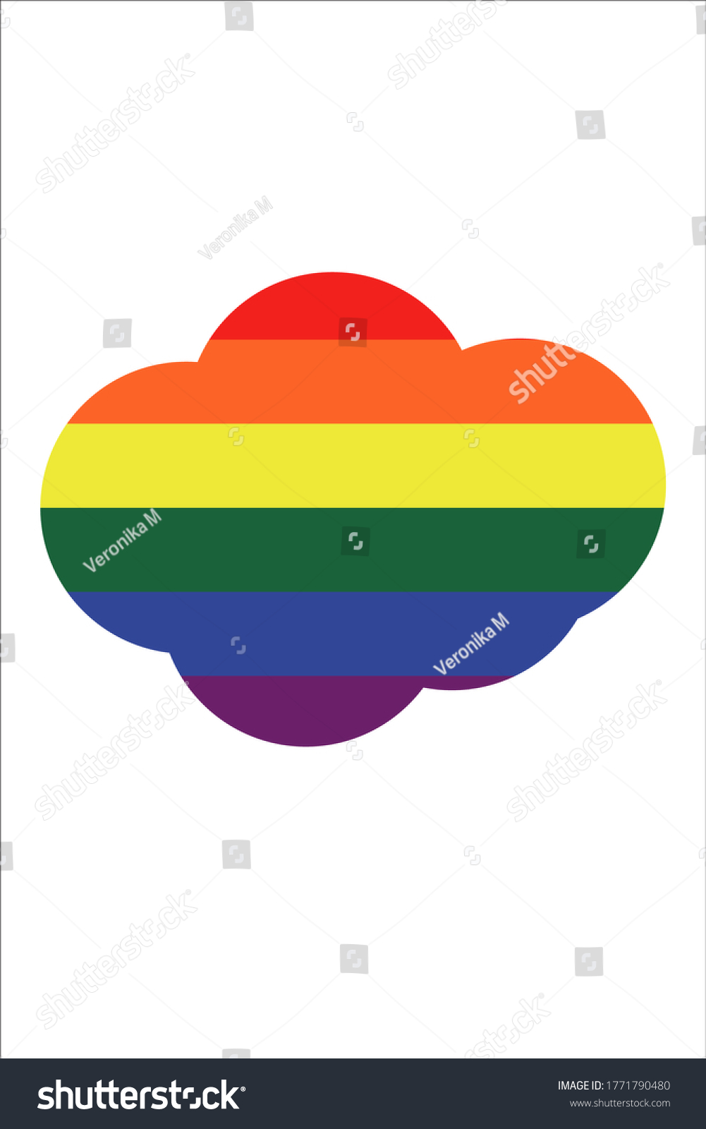 Gay Pride Cloud Illustration Your Design Stock Vector (Royalty Free ...