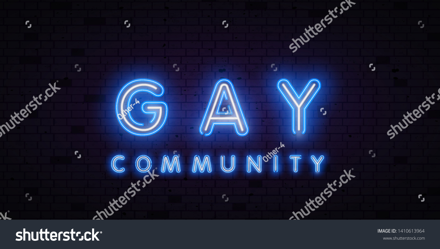 Gay Pride Neon Text Vector Design Stock Vector Royalty Free 1410613964