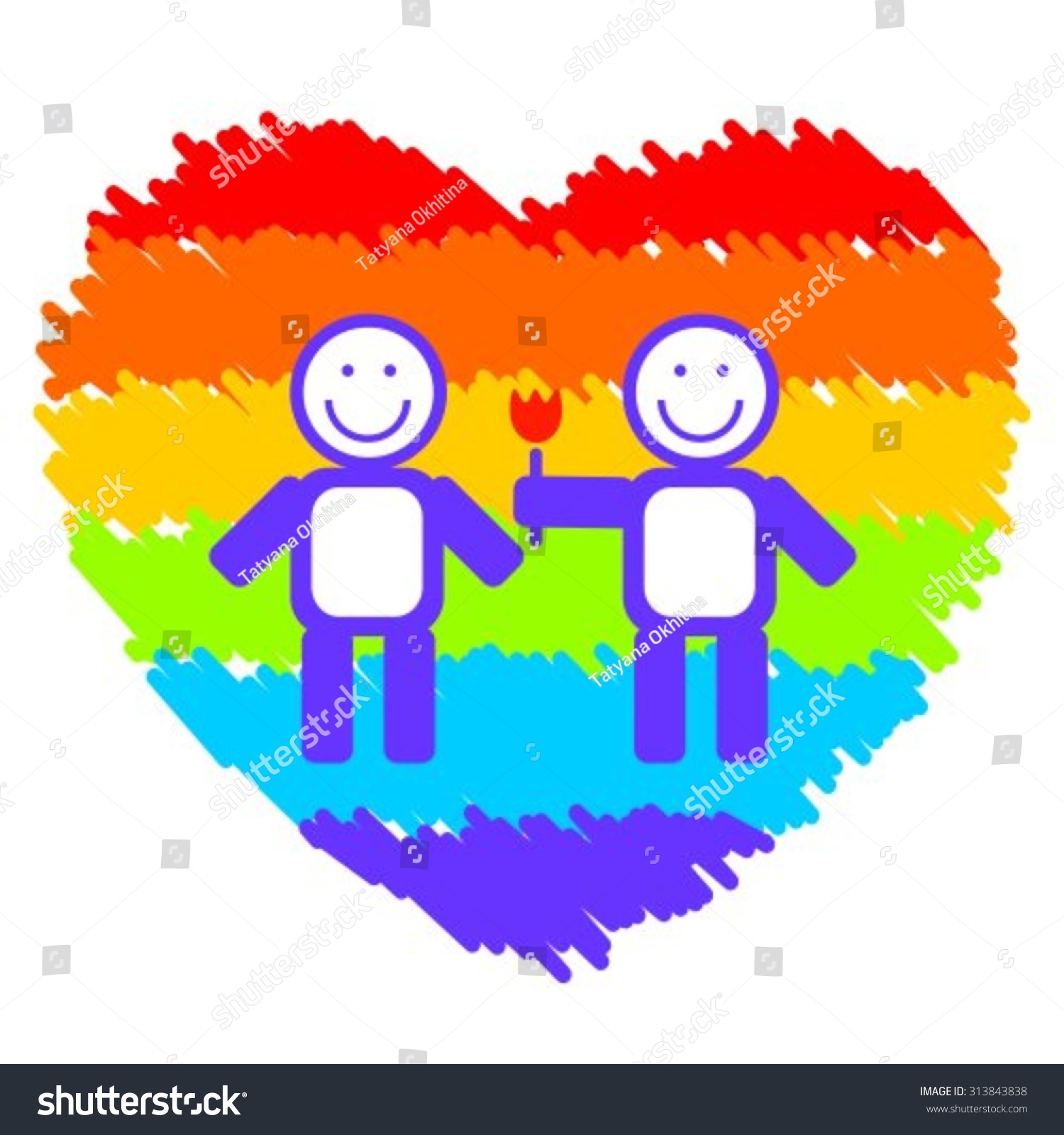 teenagers couple heart isolated on stock vector 313843838 pride flyers