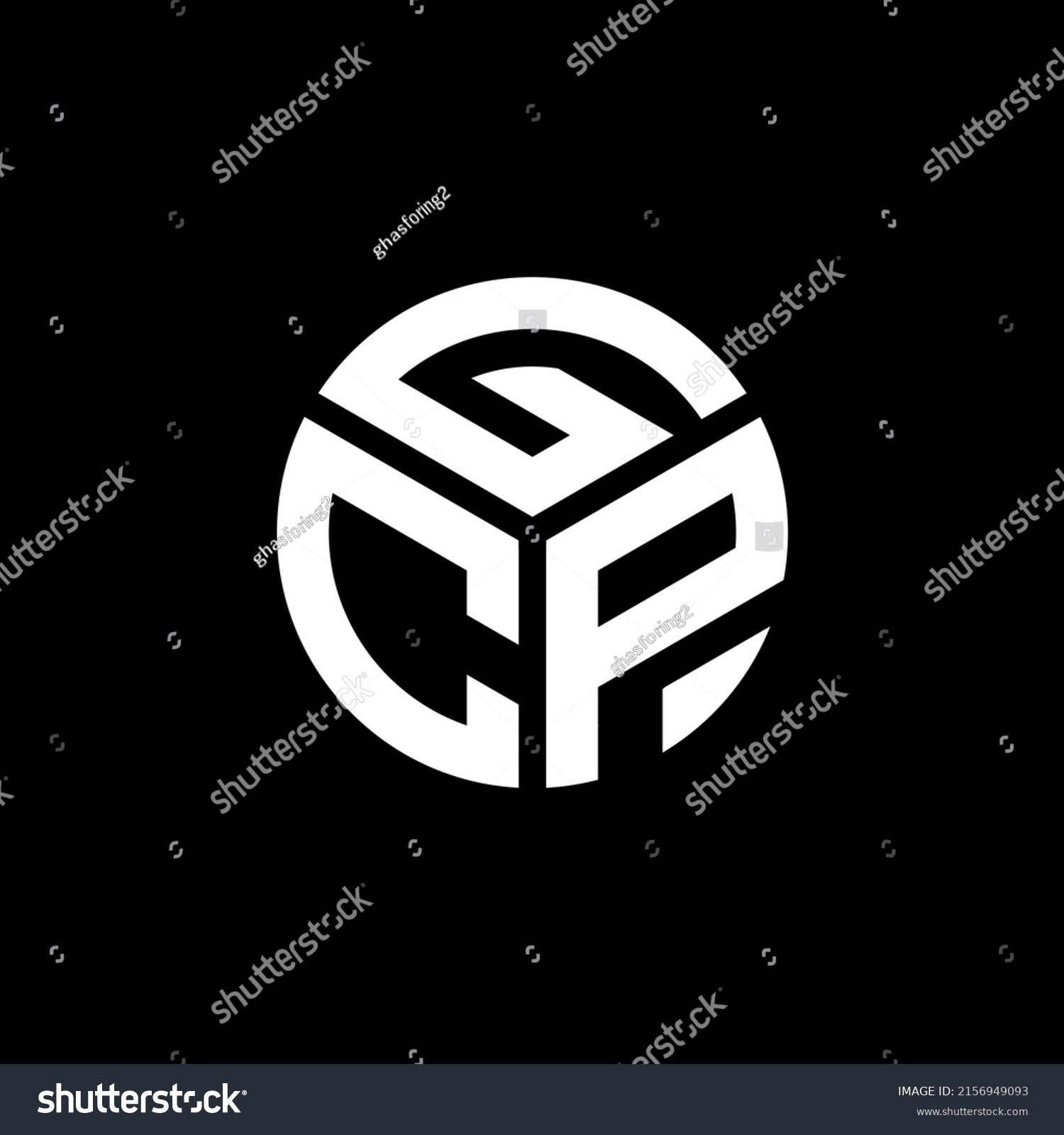 Gcp Letter Logo Design On Black Stock Vector (Royalty Free) 2156949093 ...