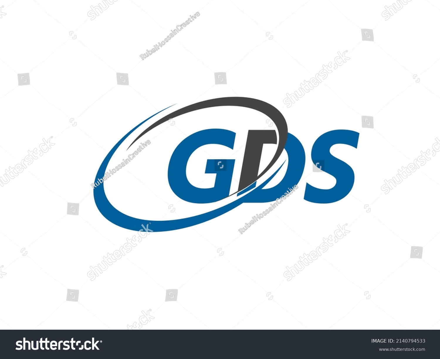 Gds Letter Creative Modern Elegant Swoosh Stock Vector (Royalty Free ...