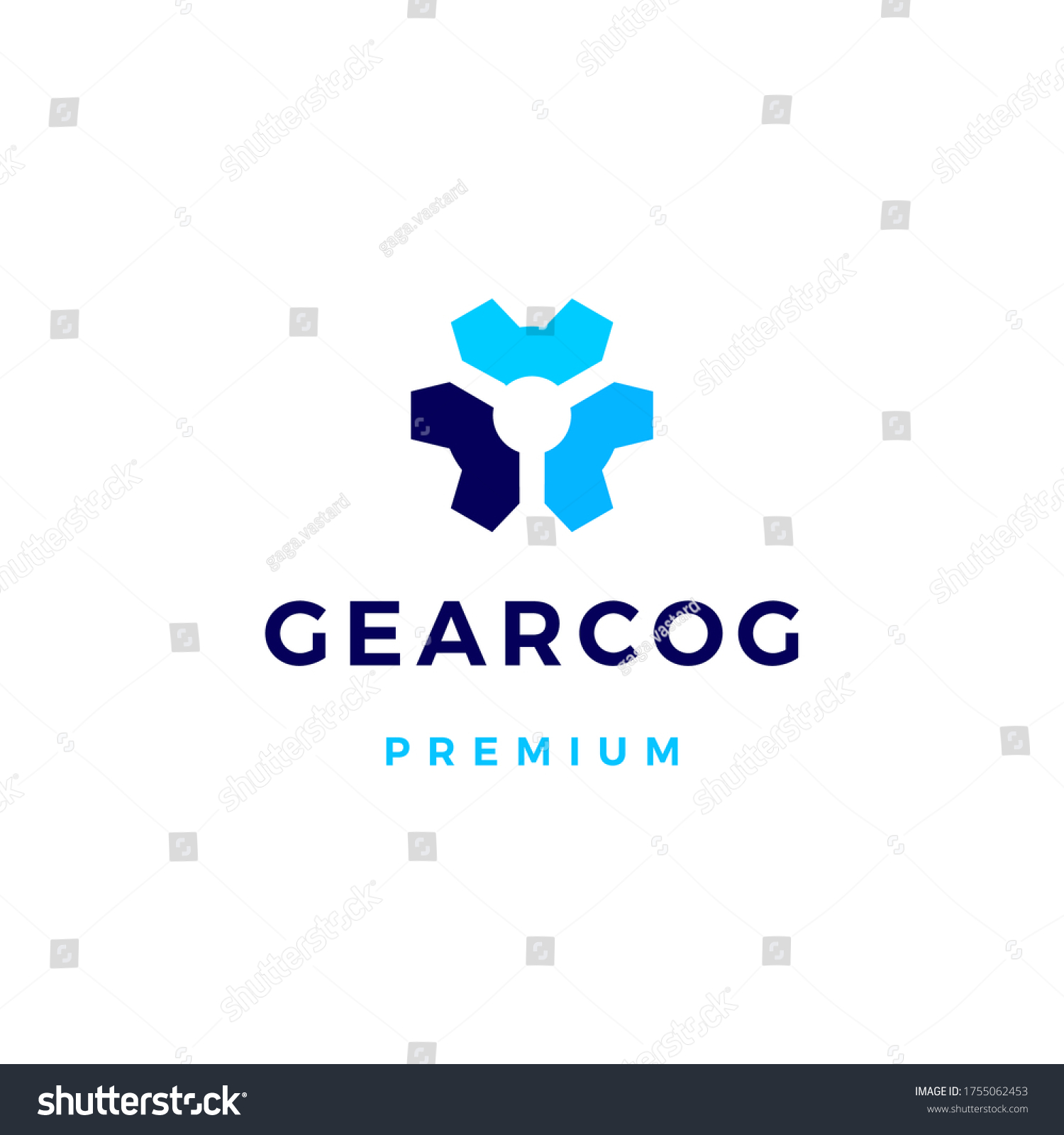 Gear Cog Cogs Logo Vector Icon Stock Vector Royalty Free 1755062453