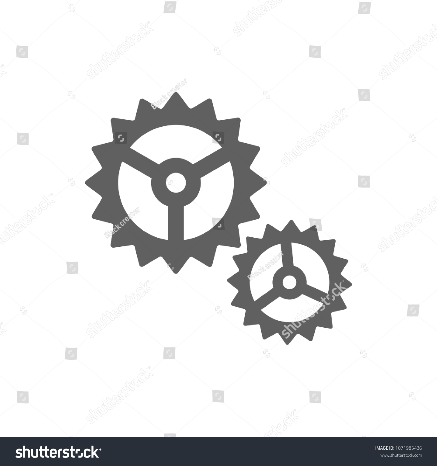 Gear Icon Trendy Flat Style Isolated Stock Vector (Royalty Free) 1071985436