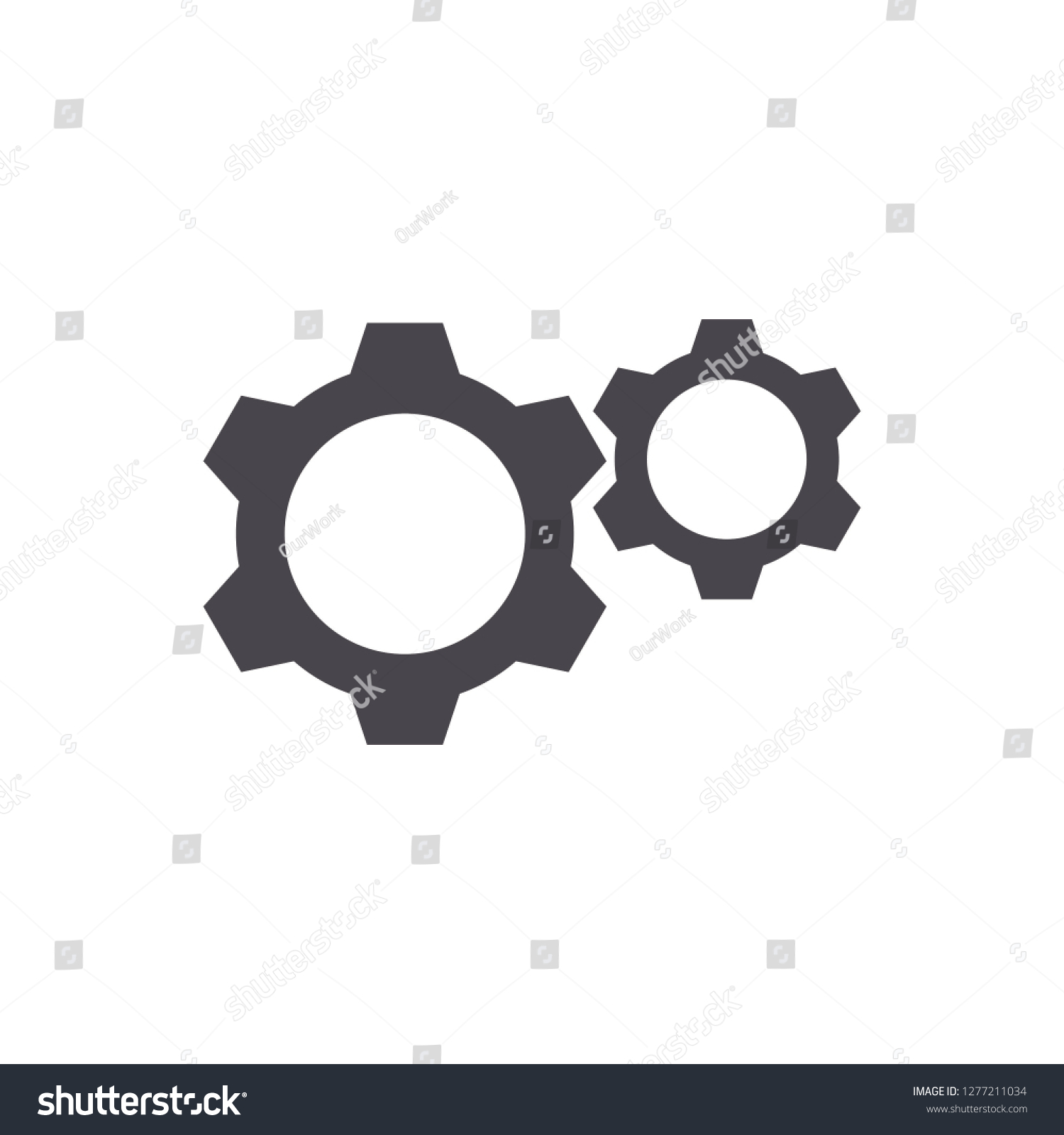 Gear Icon Setting Icon Vector Stock Vector (Royalty Free) 1277211034