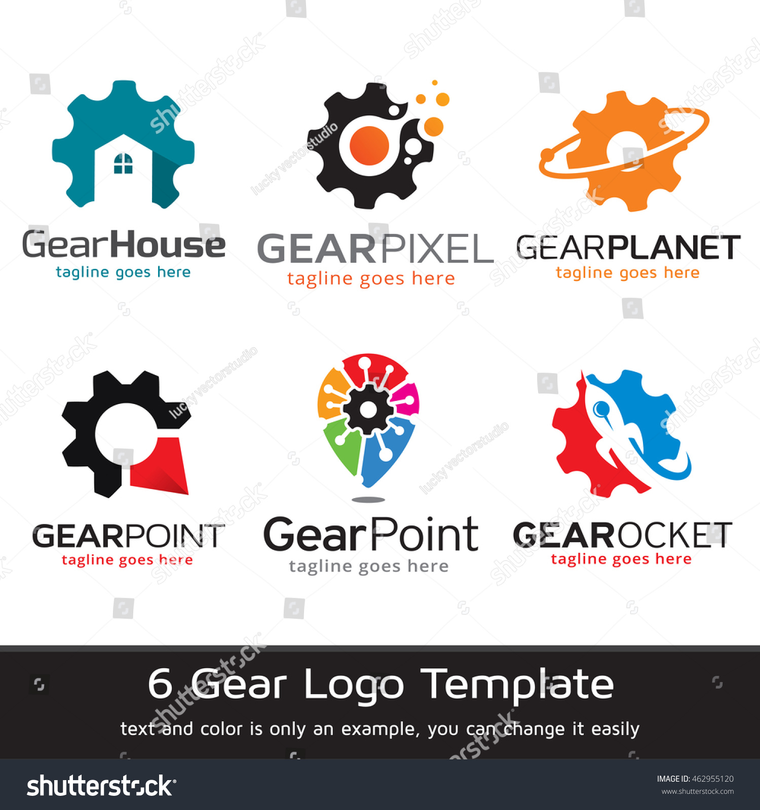 Gear Logo Template Design Vector Stock Vector 462955120 - Shutterstock