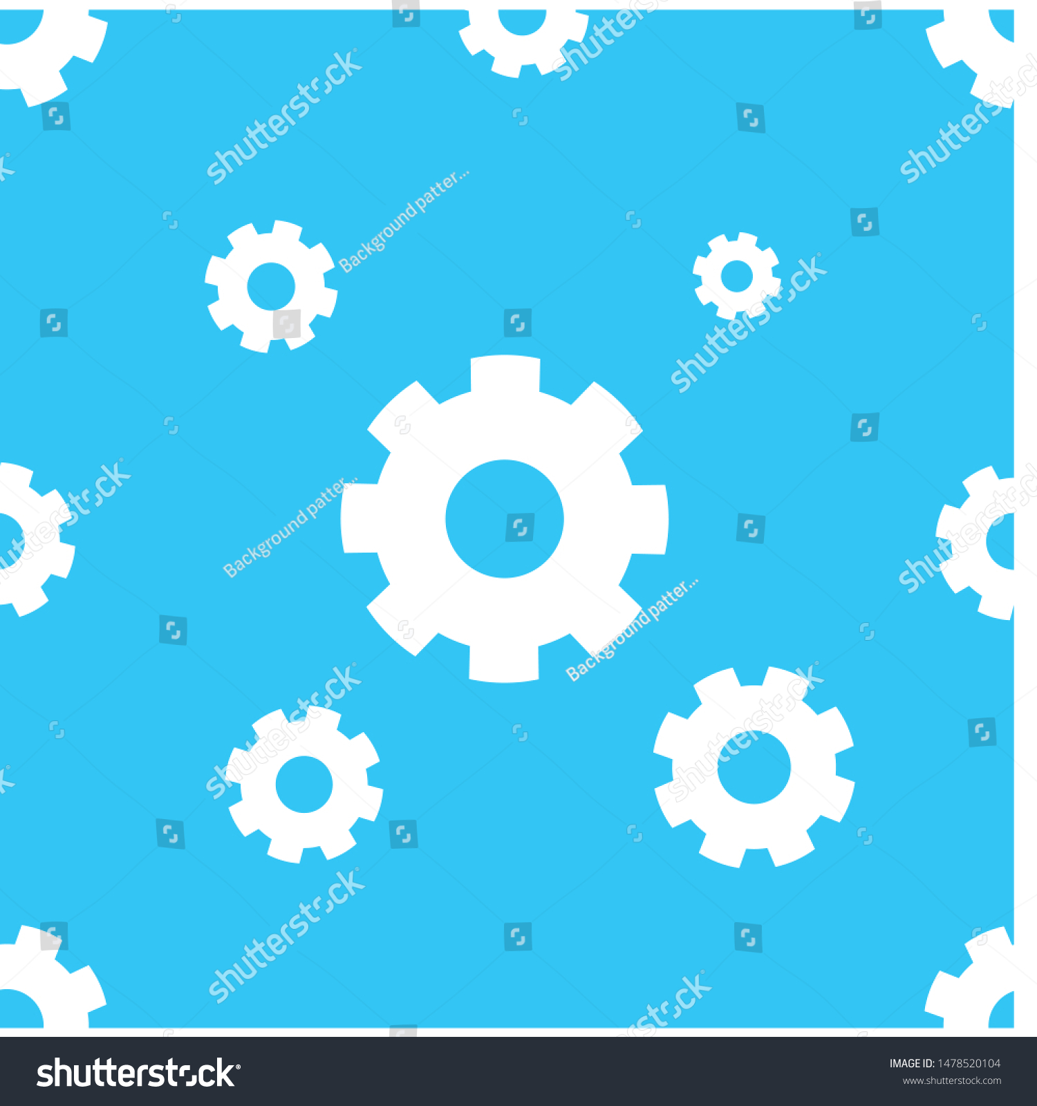 Gear Pattern Background Design Vector Stock Vector (Royalty Free