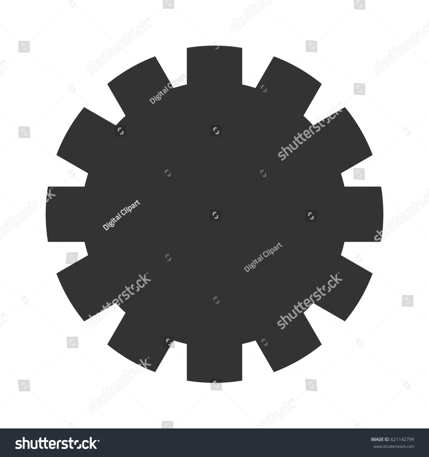 Gear Vector Illustration Flat Illustration Iconic Stock Vector (Royalty ...