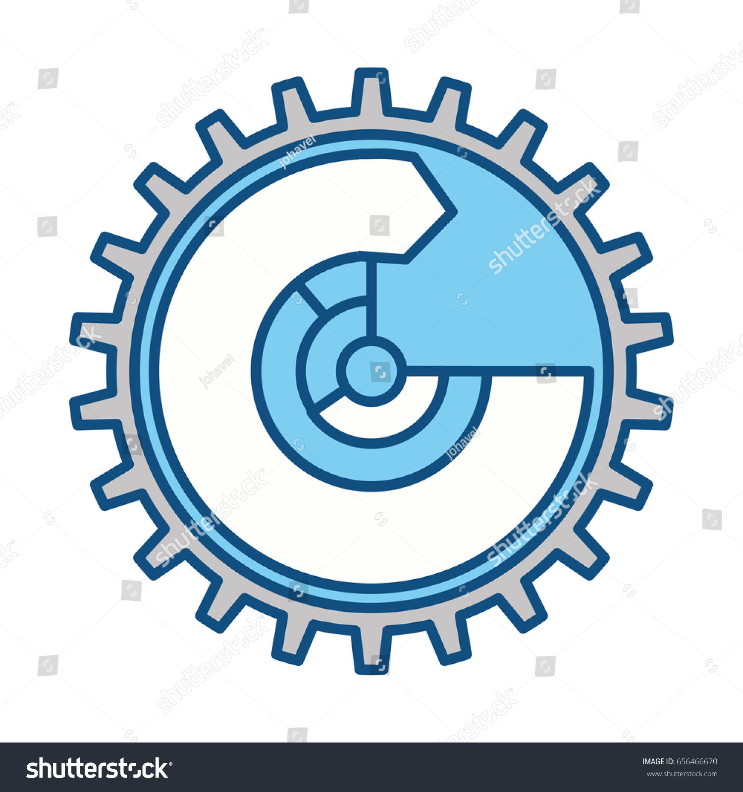 Gear Wheel Rotation Stock Vector (Royalty Free) 656466670