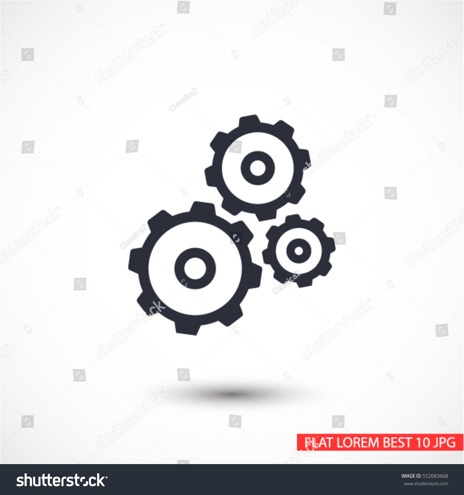 Gears Icon Stock Vector 552683668 : Shutterstock