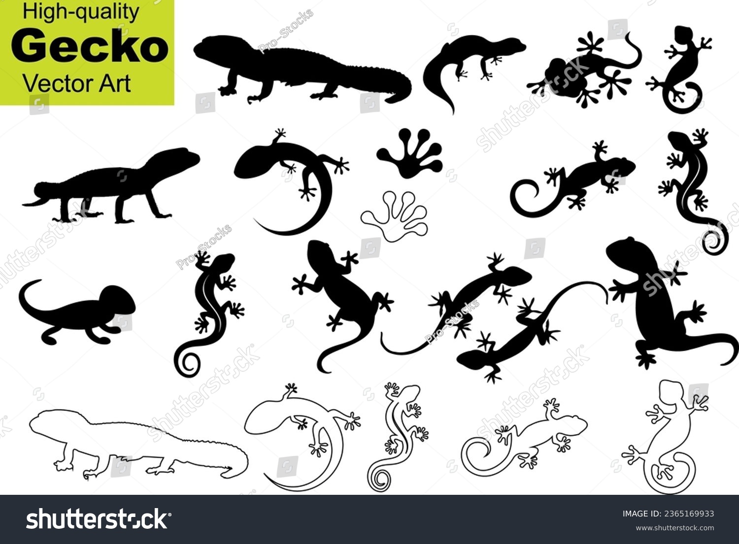 SVG of Gecko Vector Art Collection - A unique, high-quality set of 20 black and white gecko designs. The collection includes a variety of styles from realistic to cartoon-like, perfect for any design project svg