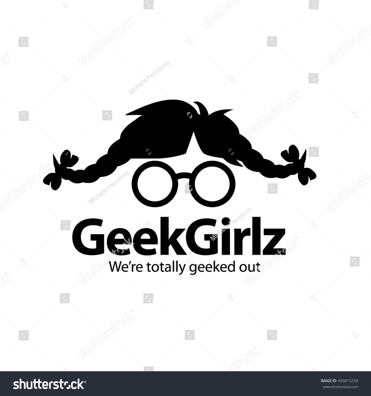 Download Geek Girl Icon Design. Eps 10 Vector. - 499815259 ...