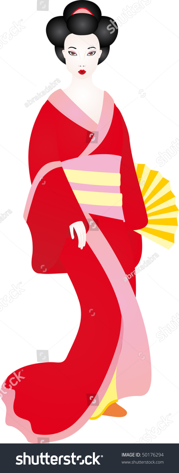 Geisha Vector - 50176294 : Shutterstock