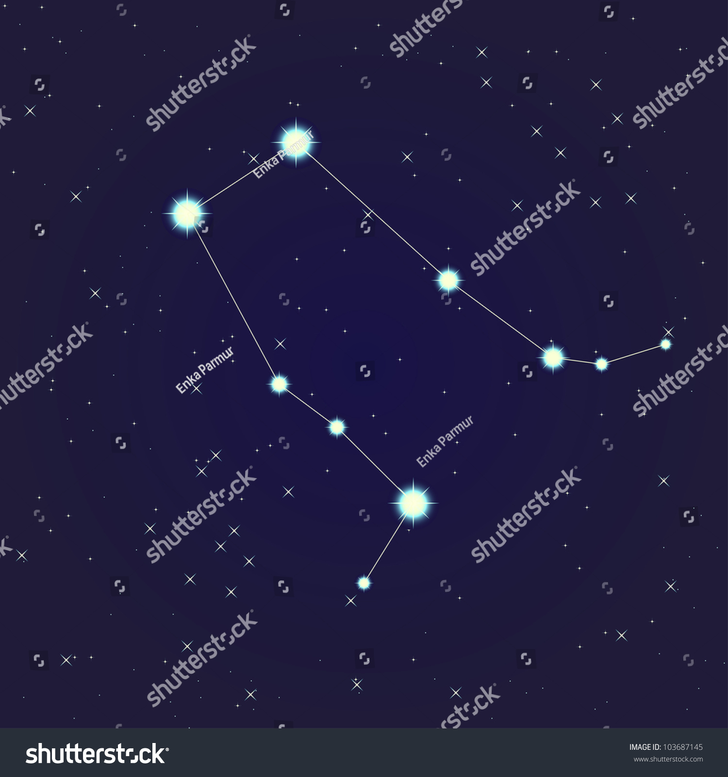 Gemini Constellation Stock Vector Illustration 103687145 : Shutterstock