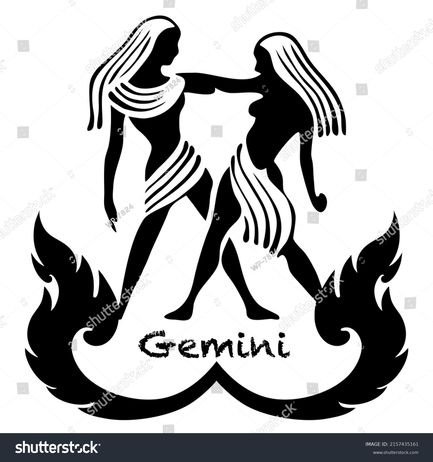 Gemini Horoscope Gemini Horoscope 12 Zodiac Stock Vector (Royalty Free