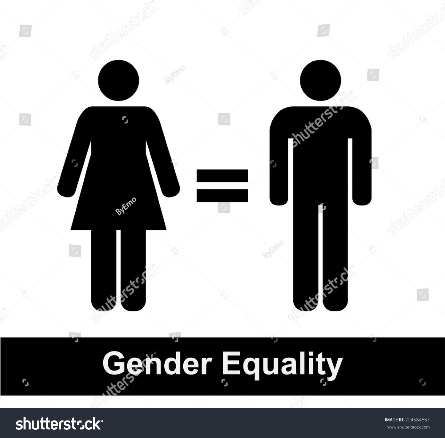 Gender Equality Sign Stock Vector Illustration 224584657 : Shutterstock