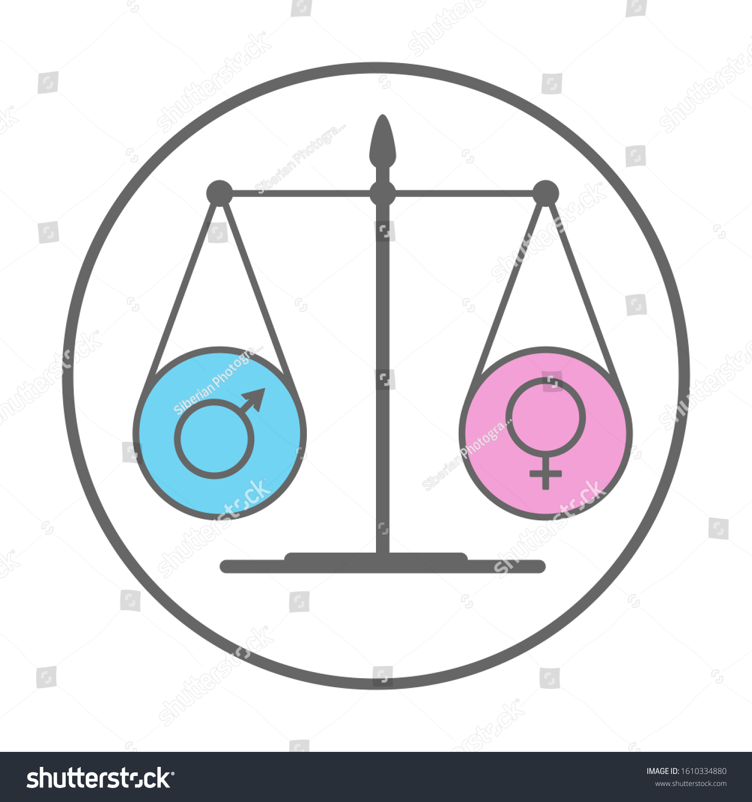 Gender Equality Symbol Male Female Glyphs เวกเตอร์สต็อก ปลอดค่าลิขสิทธิ์ 1610334880 