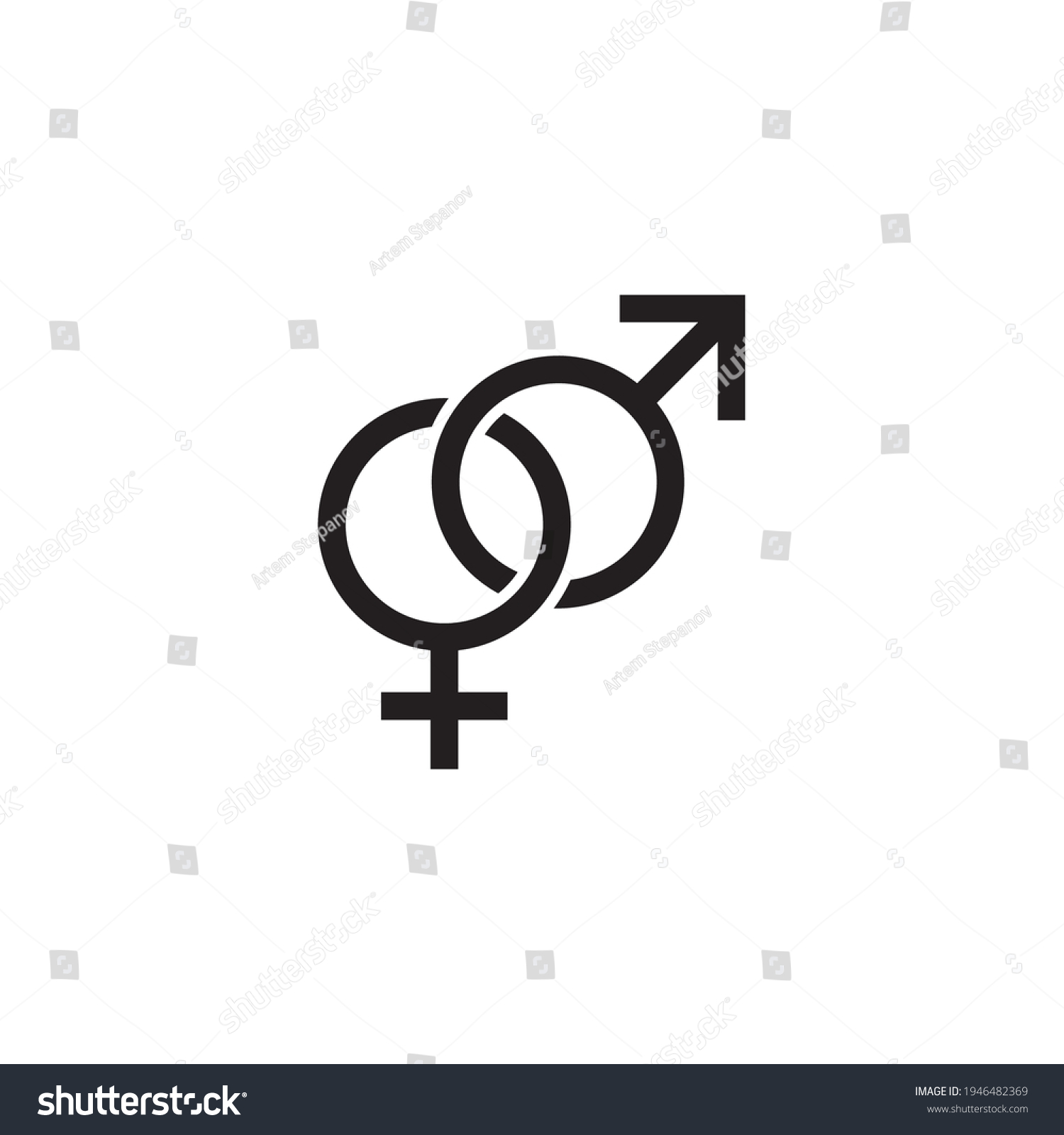 Icono De Género Símbolo Vectorial Sexual Vector De Stock Libre De