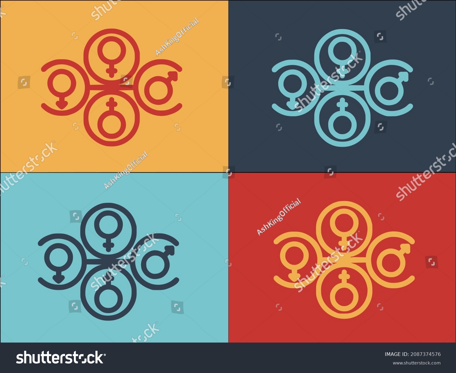 Gender Identity All Logo Template Simple Stock Vector Royalty Free 2087374576 Shutterstock