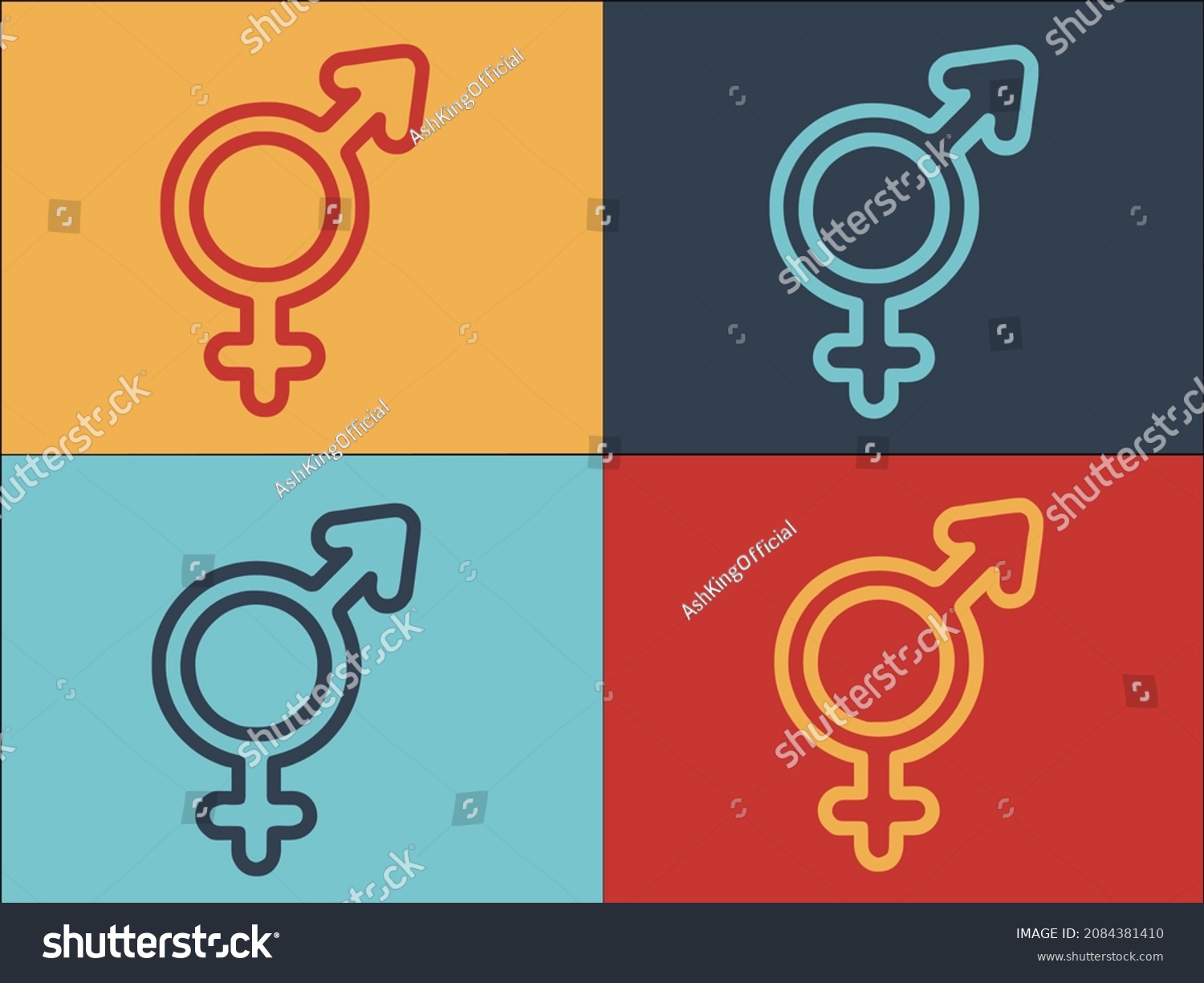 Gender Identity Woman Logo Template Simple Stock Vector (Royalty Free ...