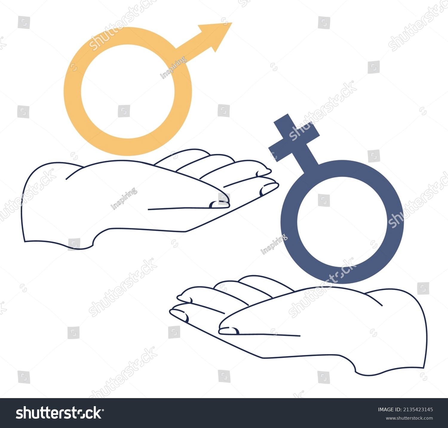 Gender Inequality Concept Bias Sexism Workplace Stock Vector Royalty Free