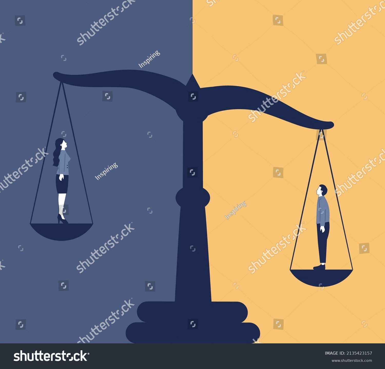 Gender Inequality Concept Bias Sexism Workplace Stock Vector Royalty Free 2135423157 1251