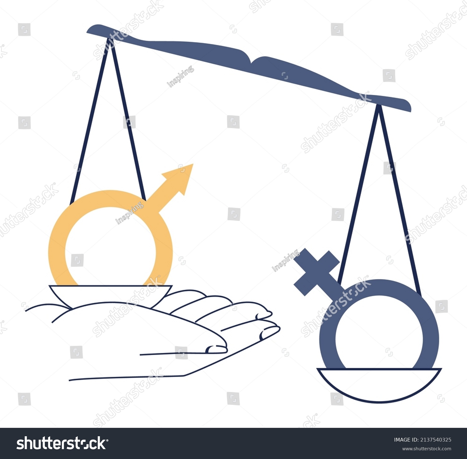 Gender Inequality Concept Bias Sexism Workplace Stock Vector Royalty Free 2137540325 2897