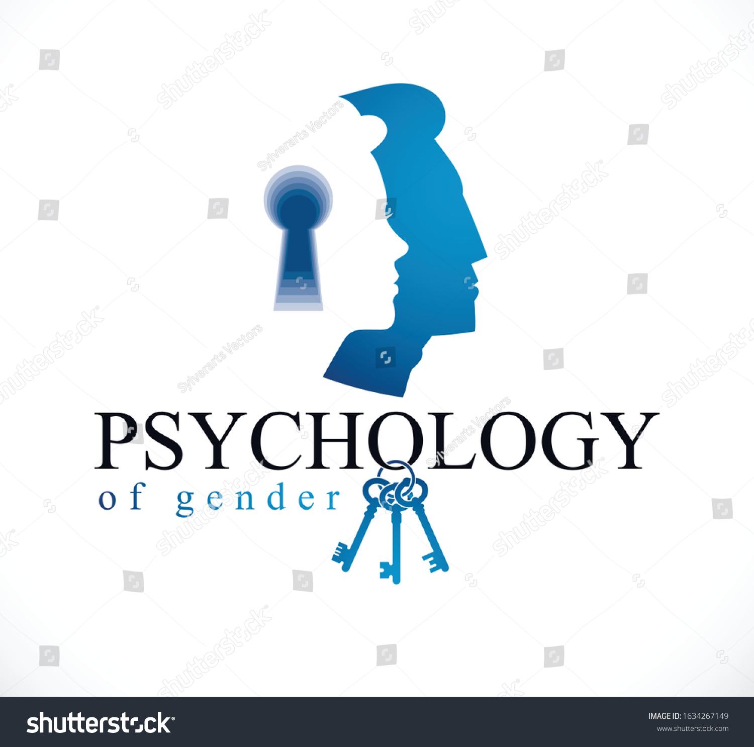 Gender Psychology Concept Created Man Woman Stock Vector Royalty Free 1634267149 8289