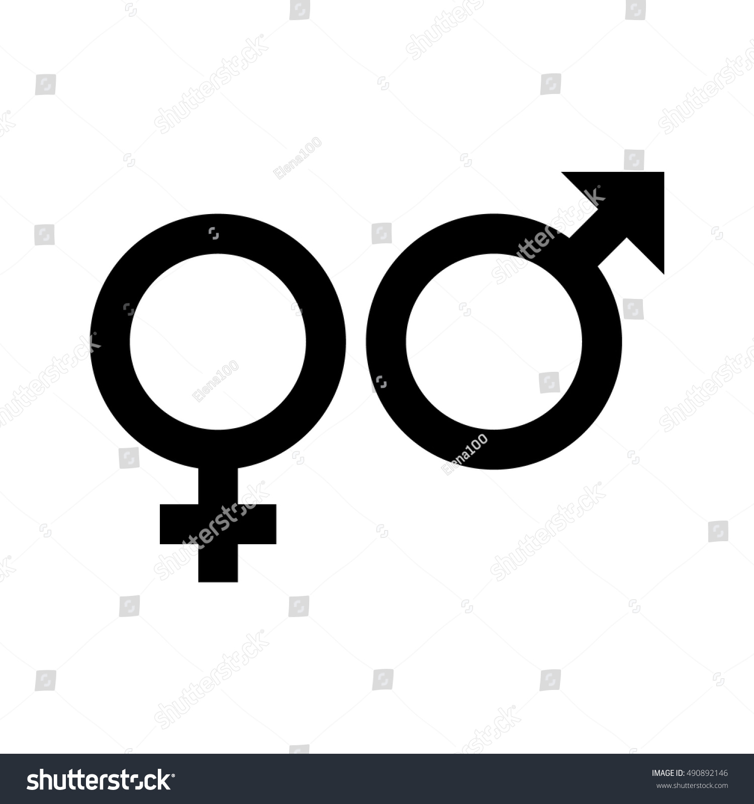 Gender Symbol Symbols Men Women Vector Stock Vector 490892146 ...