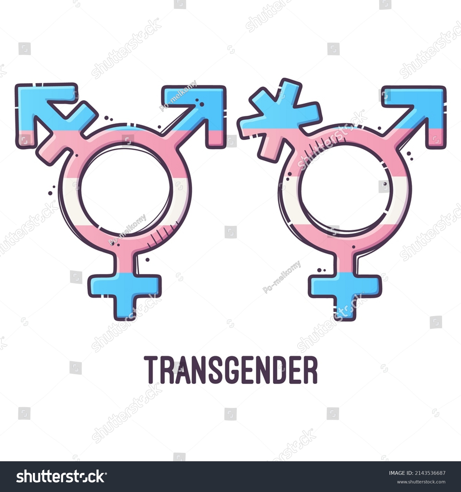 Gender Symbol Transgender Signs Sexual Orientation Stock Vector Royalty Free 2143536687 