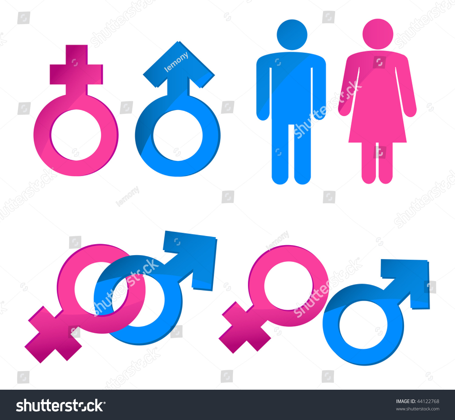 Gender Symbols Stock Vector Illustration 44122768 : Shutterstock