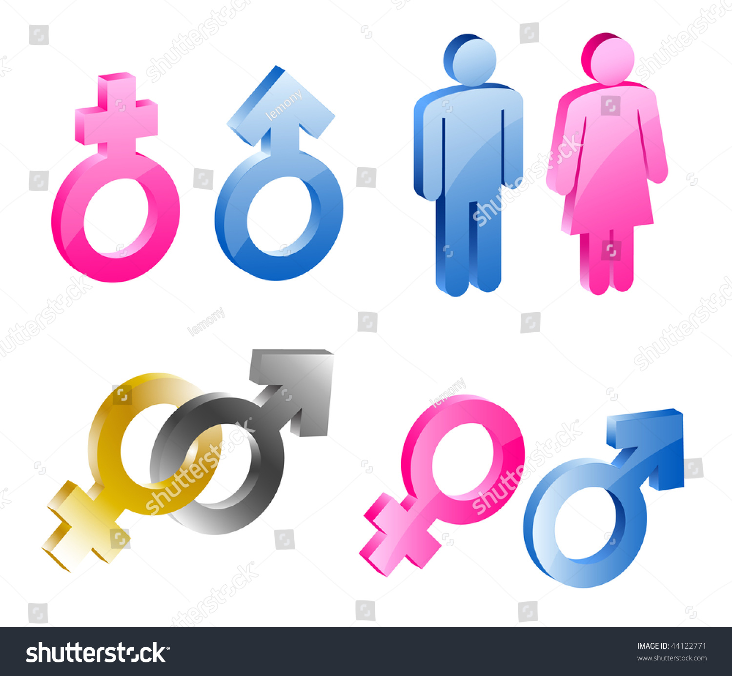 Gender Symbols Stock Vector 44122771 - Shutterstock