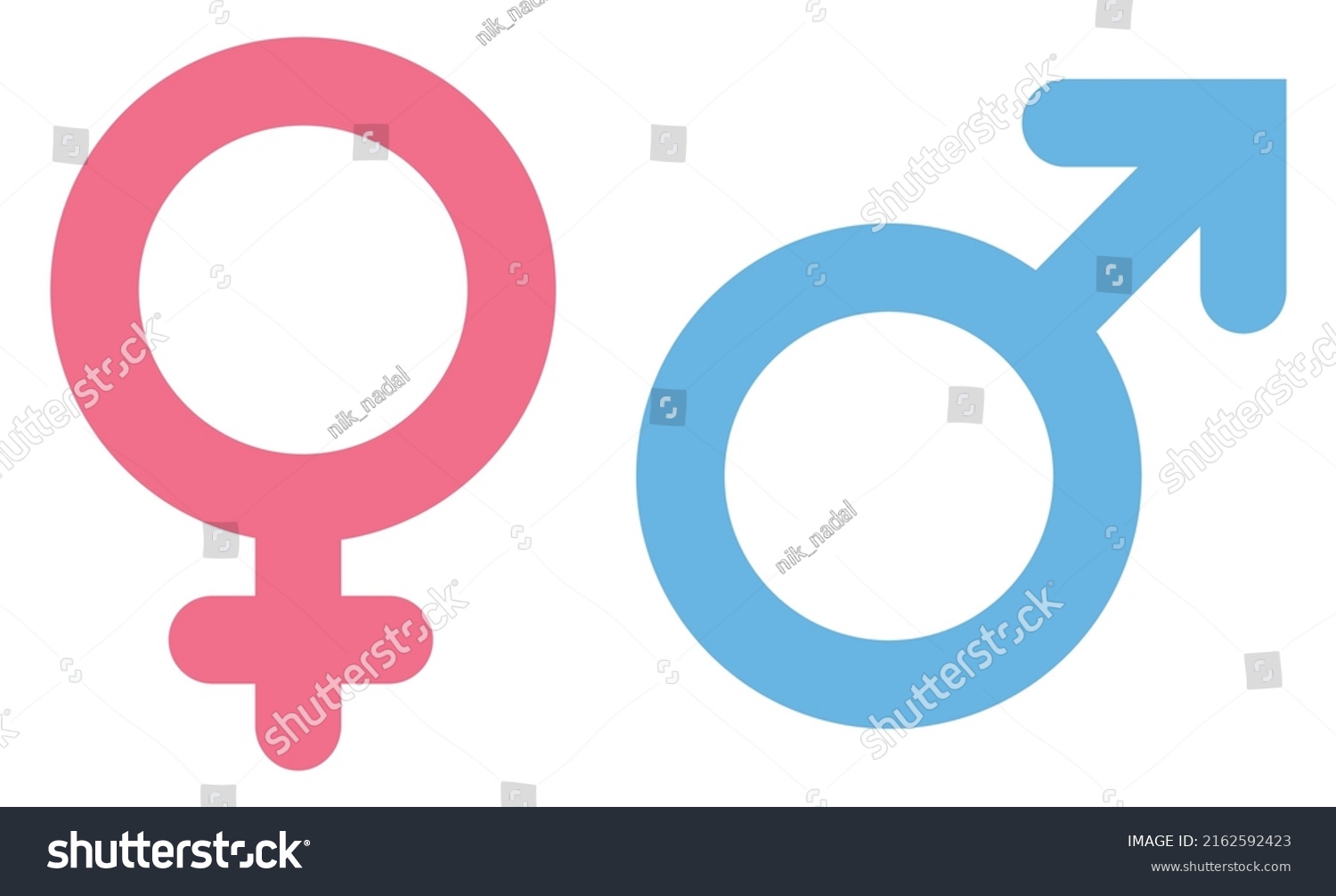 Gender Symbols Male Female Icons Vector Stock Vector Royalty Free