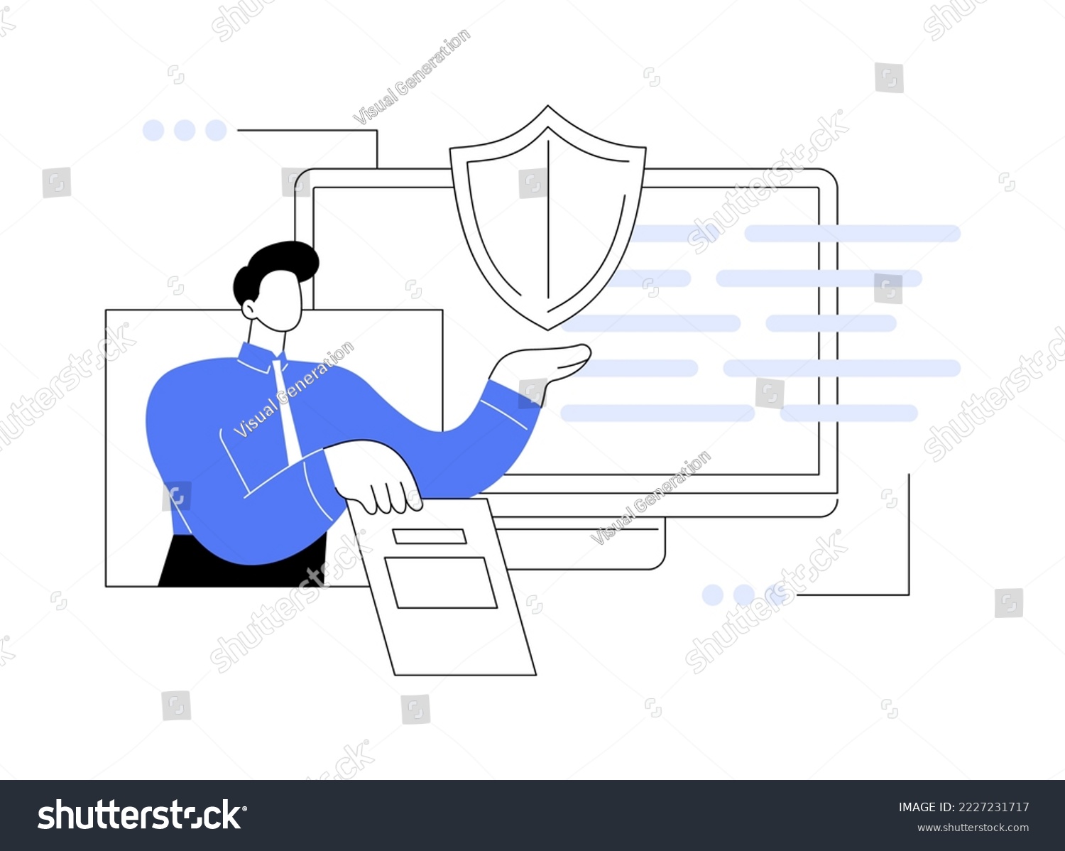 SVG of General data protection regulation abstract concept vector illustration. Personal information control and security, browser cookies permission, GDPR disclose data collection abstract metaphor. svg