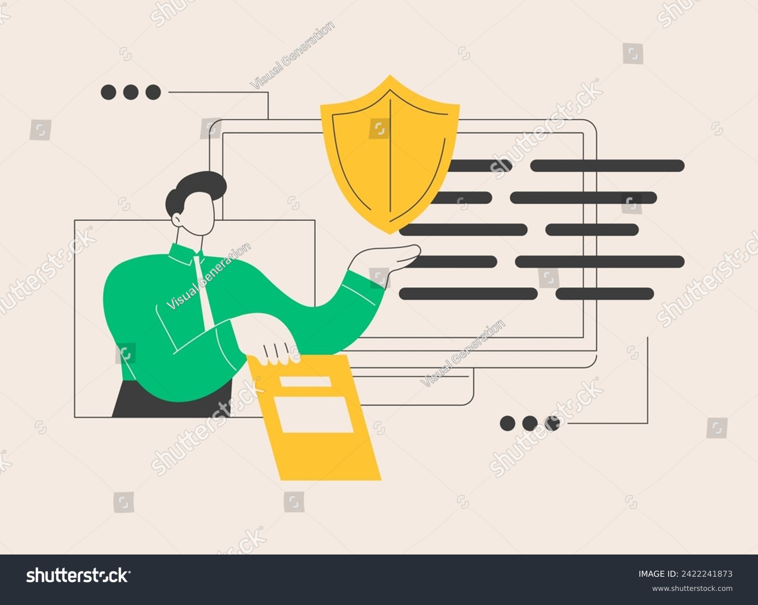 SVG of General data protection regulation abstract concept vector illustration. Personal information control and security, browser cookies permission, GDPR disclose data collection abstract metaphor. svg