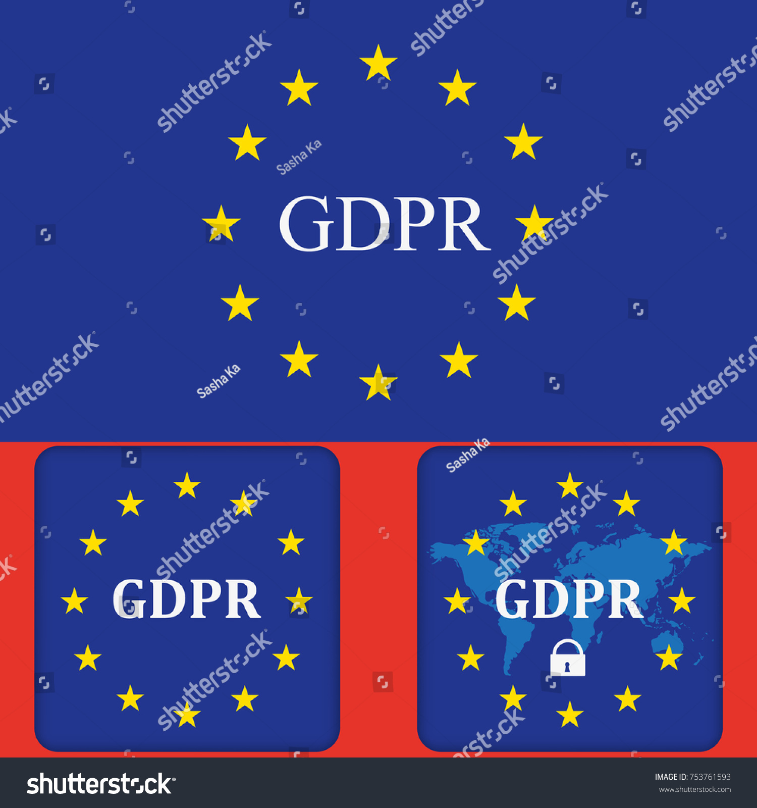 General Data Protection Regulation Gdpr Padlock Stock Vector Royalty Free 753761593 Shutterstock 9586