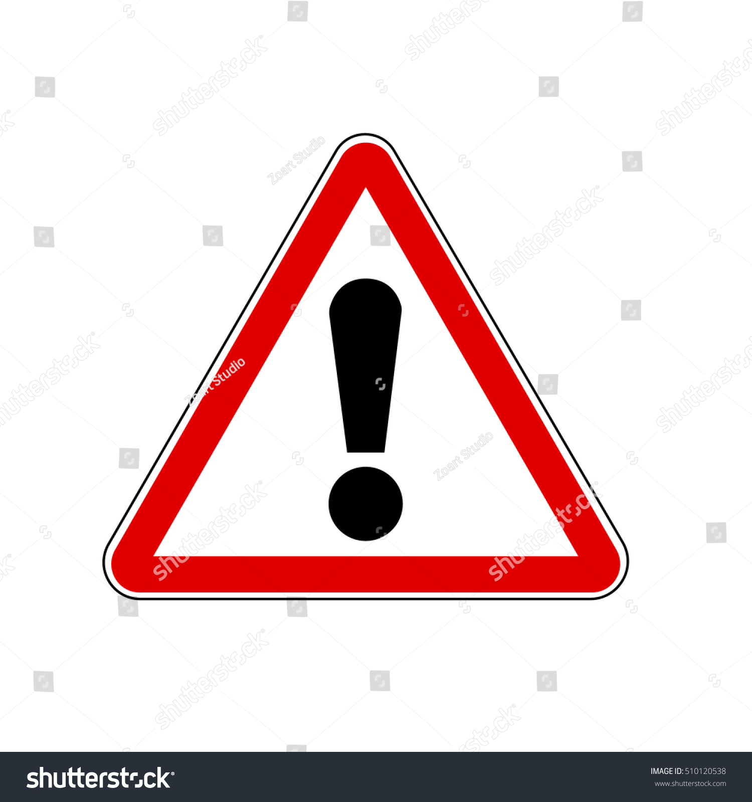 General Warning Signs Vector - 510120538 : Shutterstock