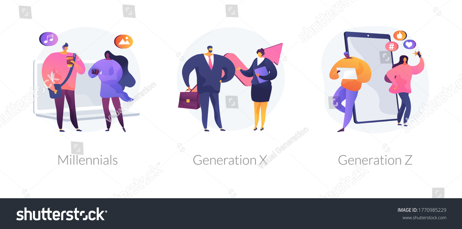 Generational Change Abstract Concept Vector Illustration Stock Vector ...