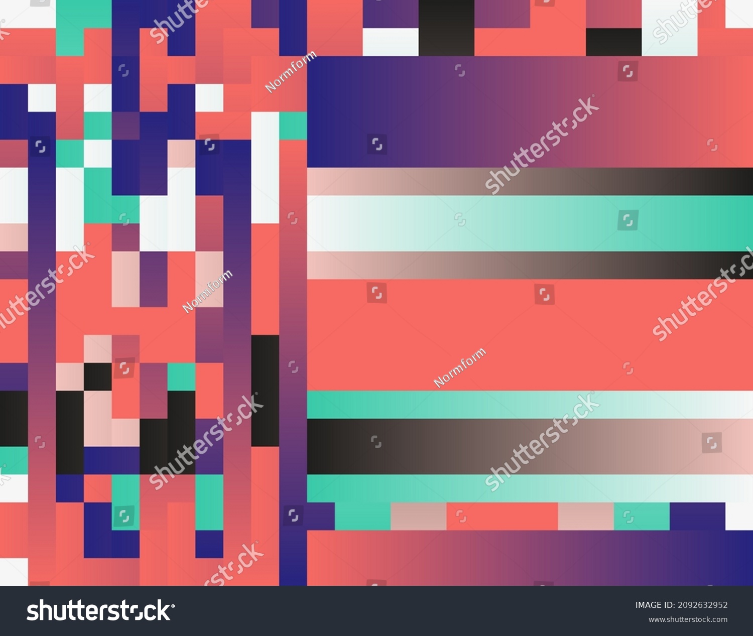 Generative Design Artwork Graphics Bizarre Computer Stock Vector ...