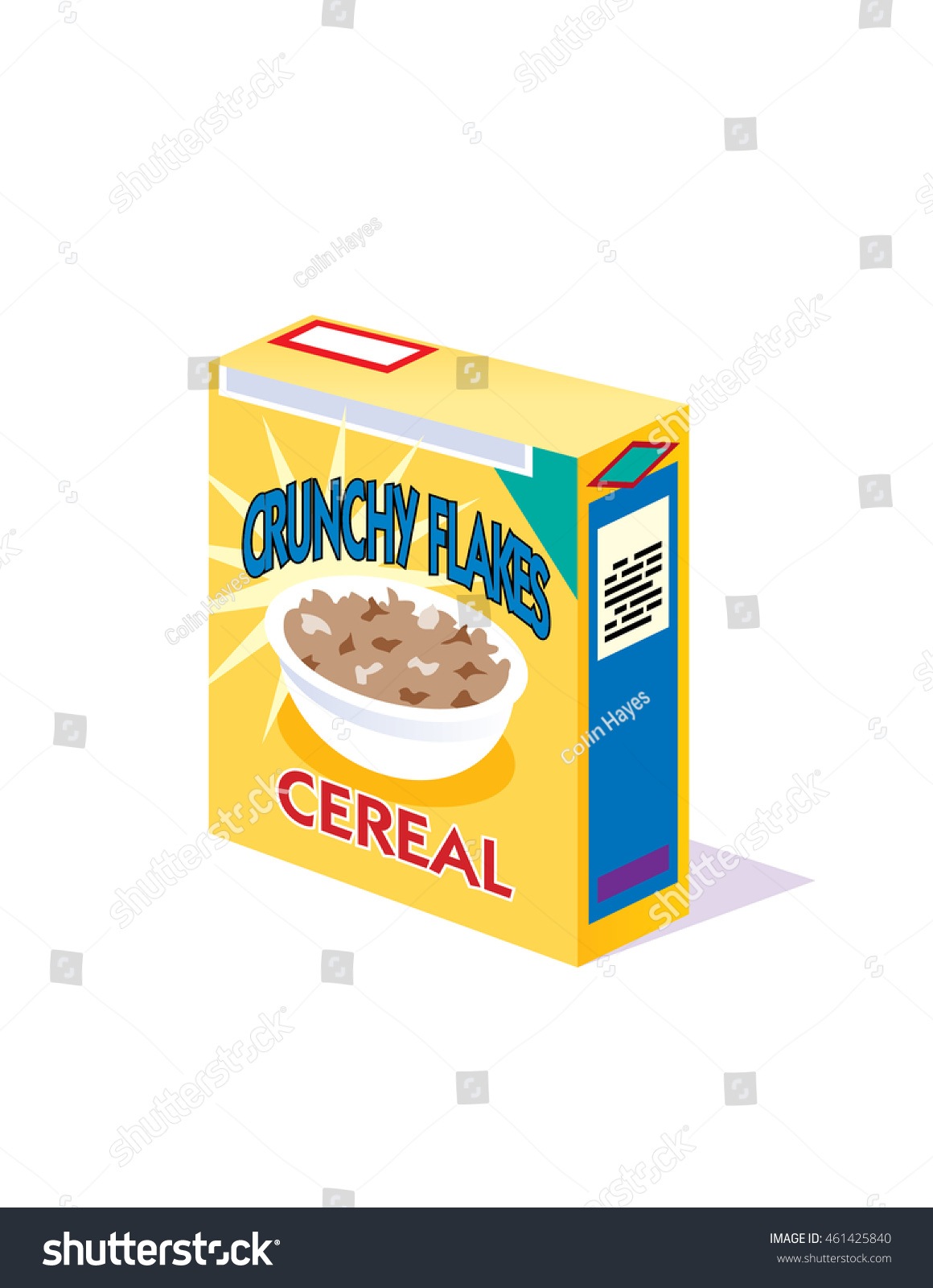 Generic Box Breakfast Cereal Vector Illustration Stock Vector (Royalty ...