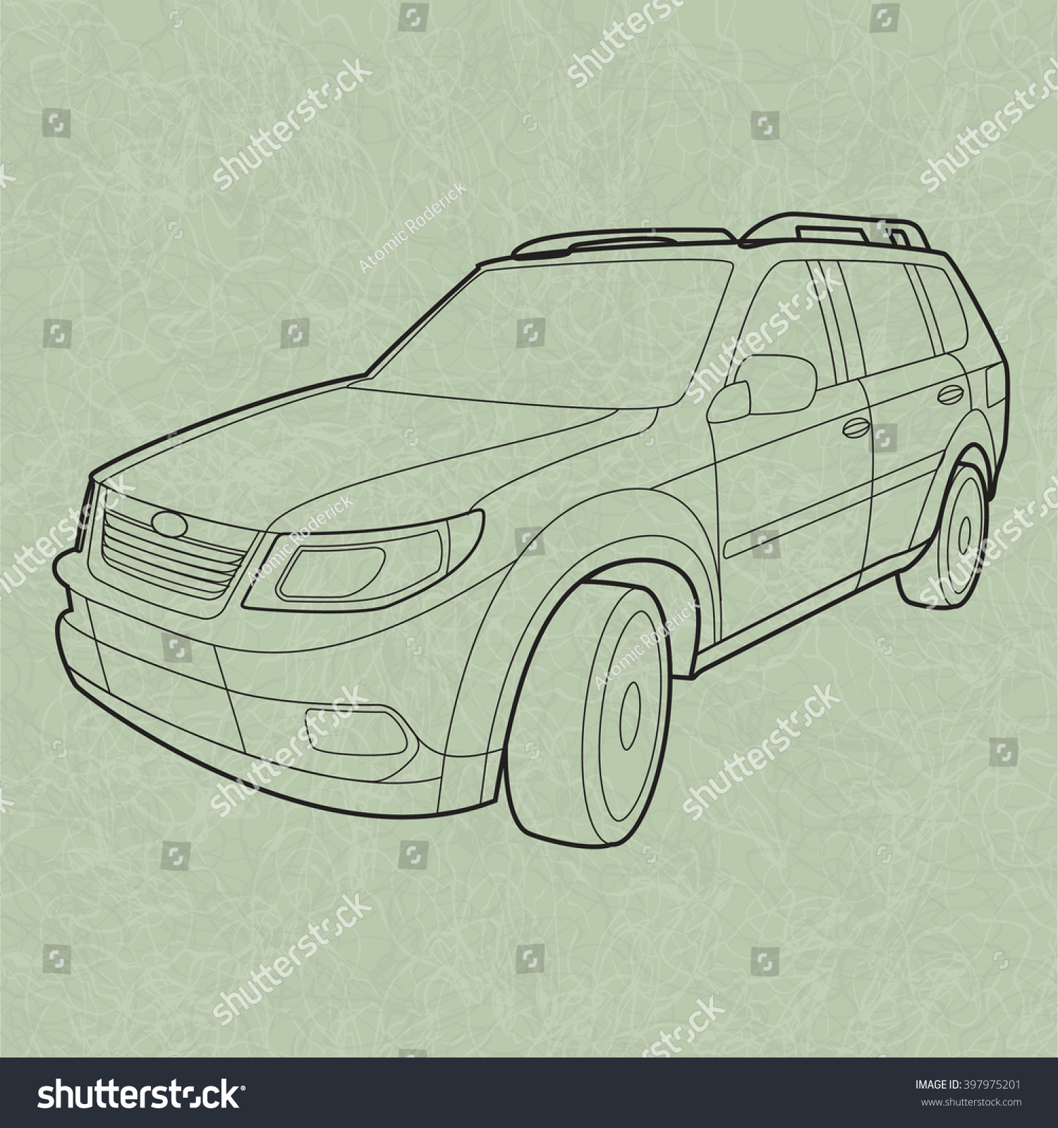 Generic Suv Diagram Style Auto Manual Stock Vector Royalty Free