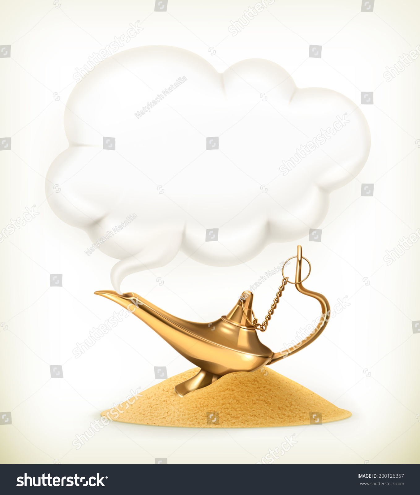 Genie Lamp Vector Illustration Stock Vector Royalty Free 200126357