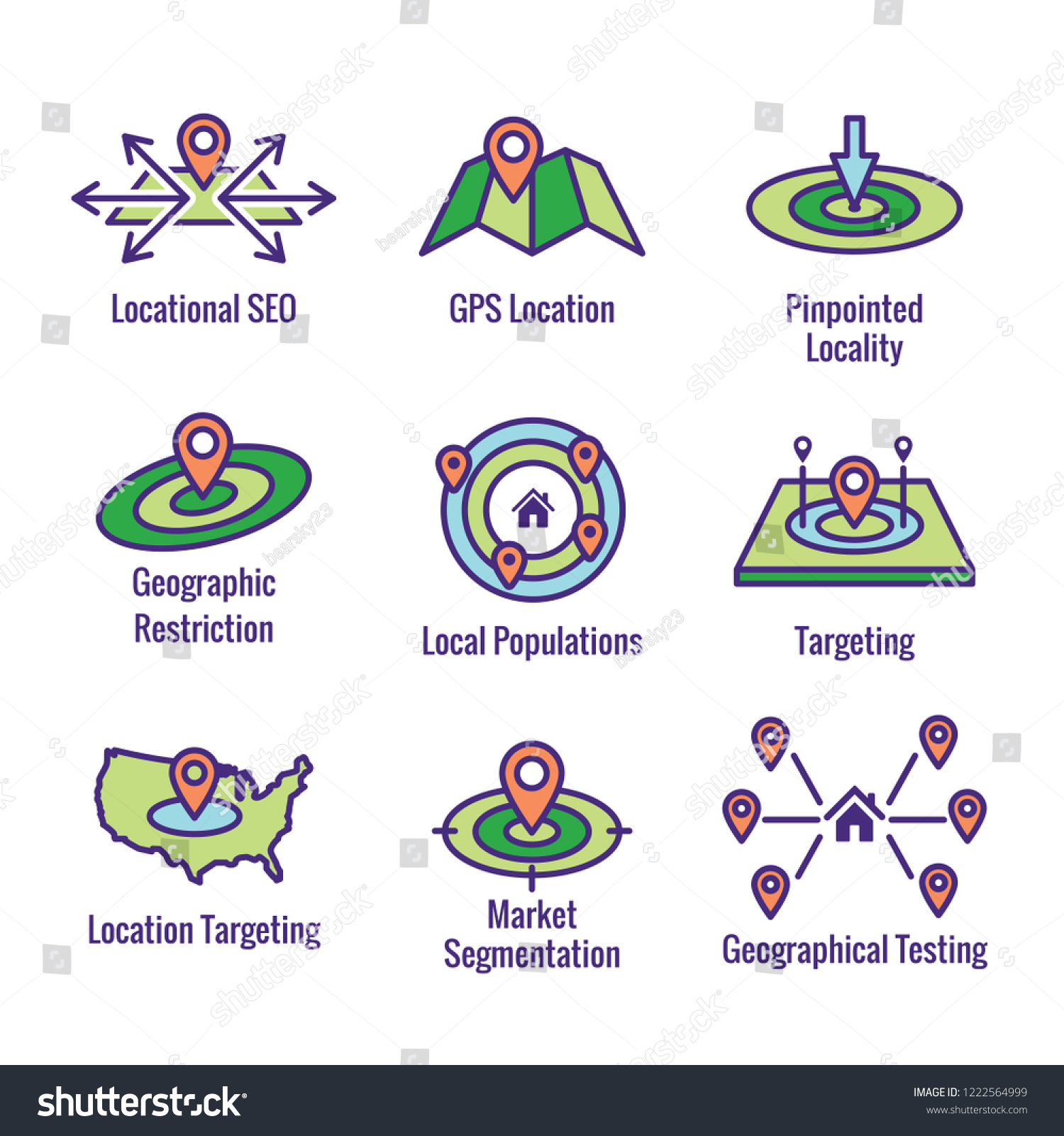 geo-location-targeting-gps-positioning-geolocation-stock-vector