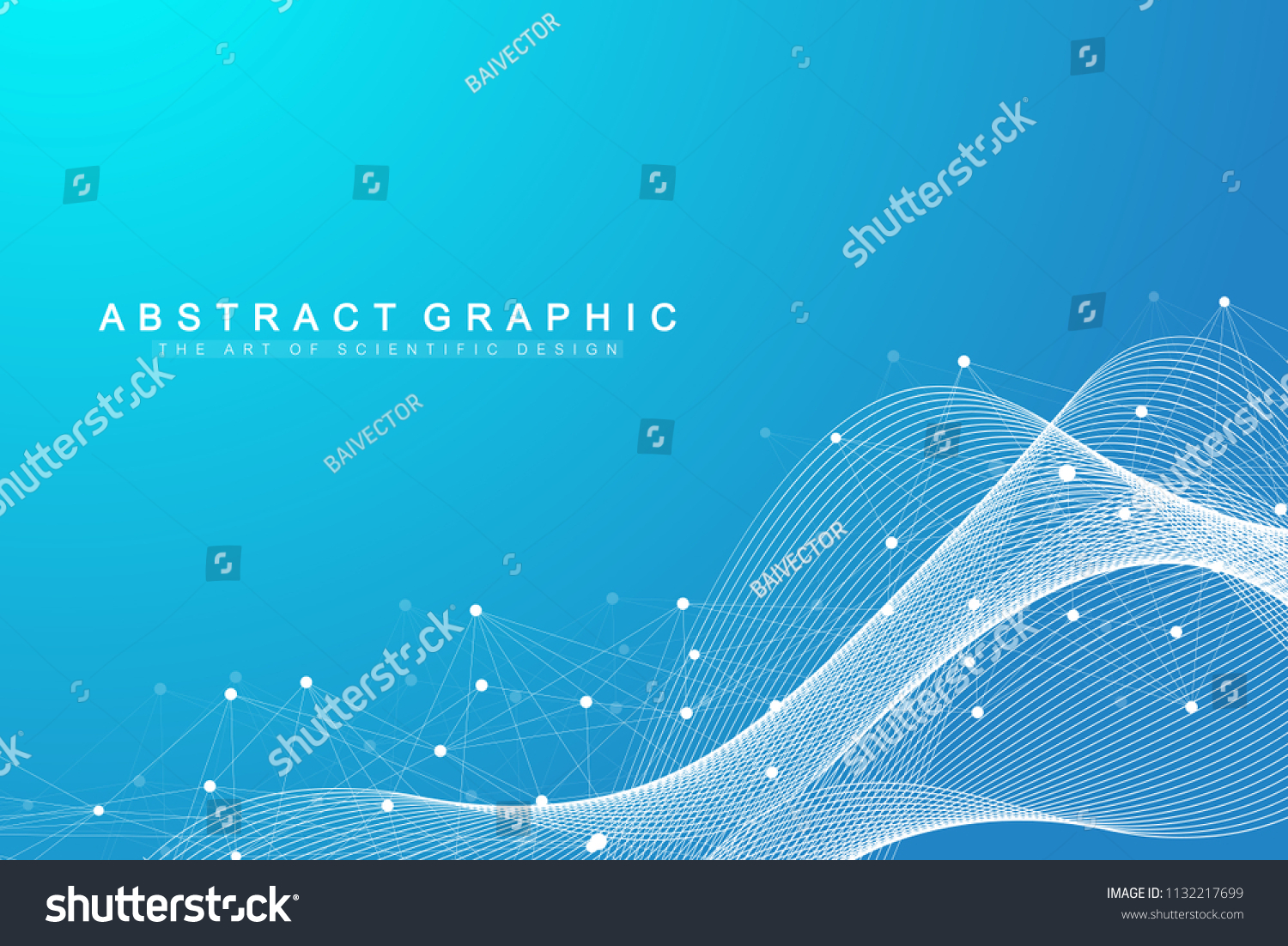 Geometric Abstract Background Connected Lines Dots Stock Vector ...