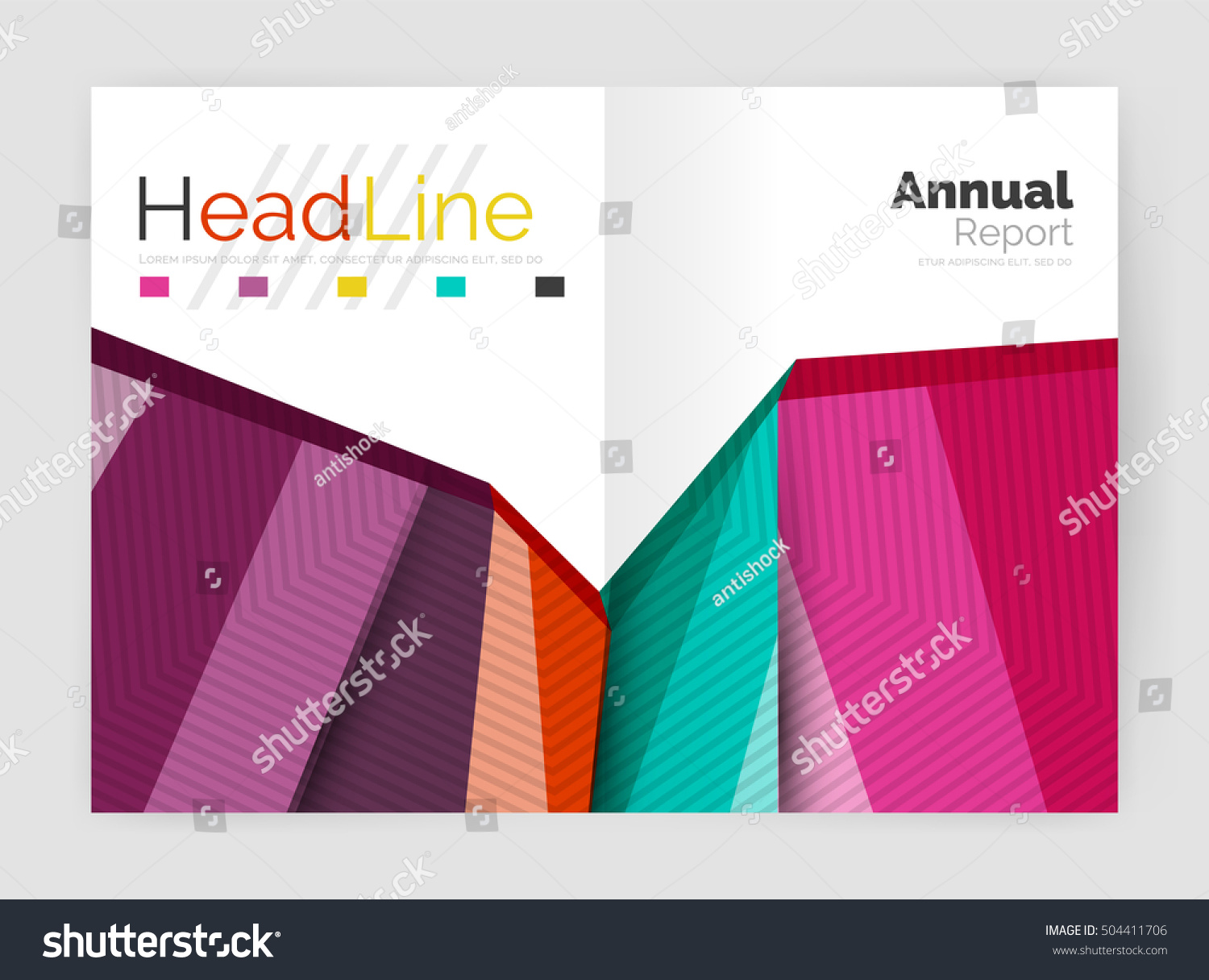 Geometric Business Annual Report Abstract Backgrounds Stock Vector ...