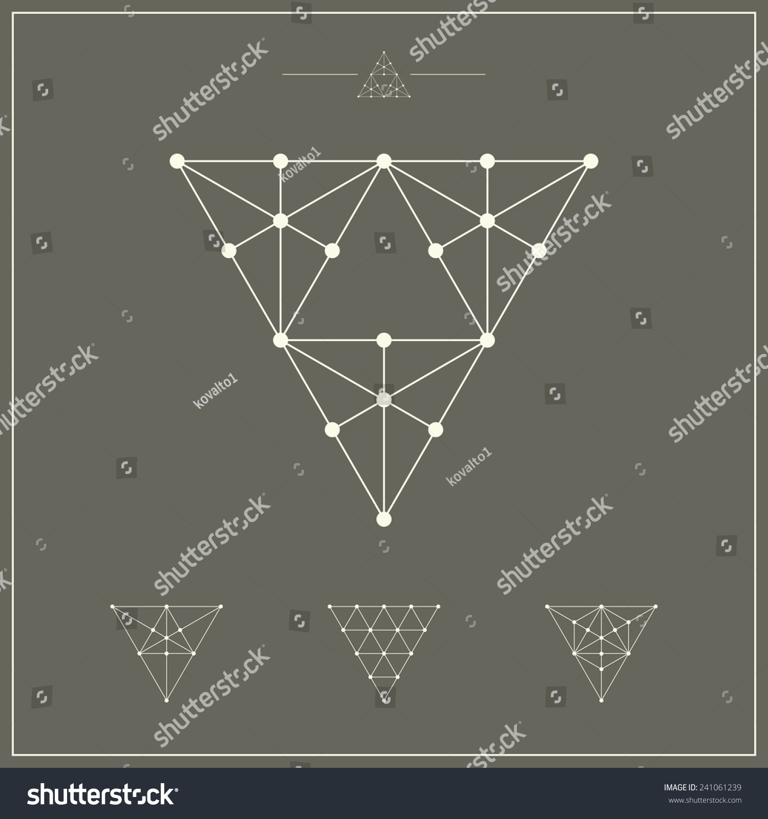 Geometric Elements Triangles Dots Stock Vector 241061239 - Shutterstock