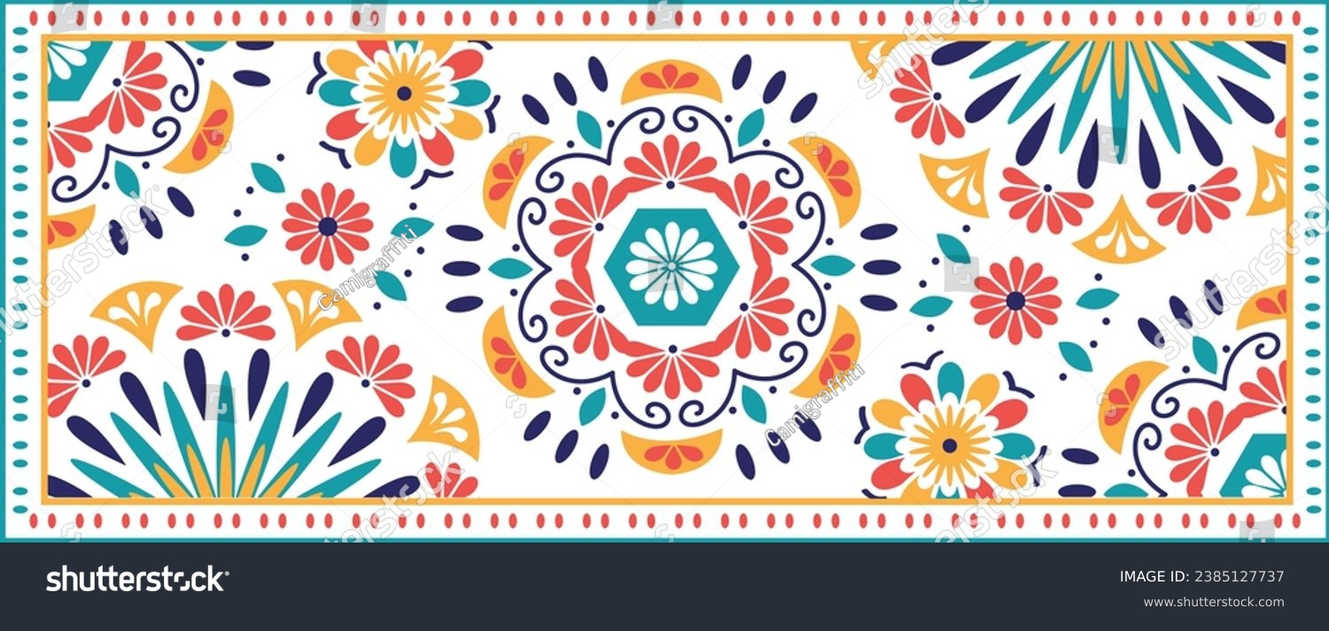 SVG of geometric ethnic decoration. Mexican, Navajo or Aztec fashion, Native American ornament. Colorful vector design element for image and border, textile, fabric or print on paper, ceramic svg