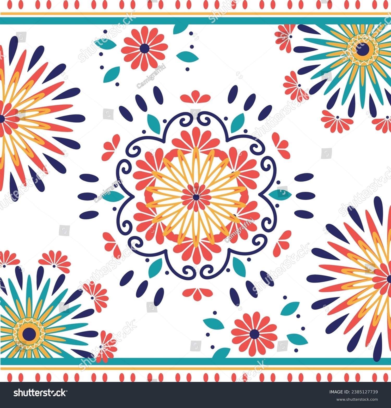 SVG of geometric ethnic decoration. Mexican, Navajo or Aztec fashion, Native American ornament. Colorful vector design element for image and border, textile, fabric or print on paper, ceramic svg